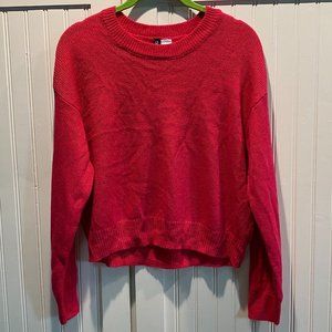 H&M Hot Pink Cropped Sweater - Size M